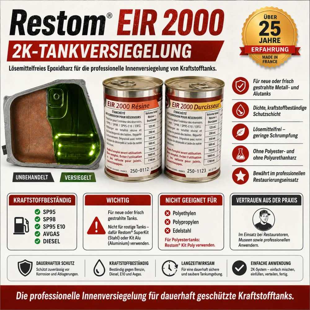 Harz | Härter EIR2000 für fettfreie Tanks - Tankversiegelung