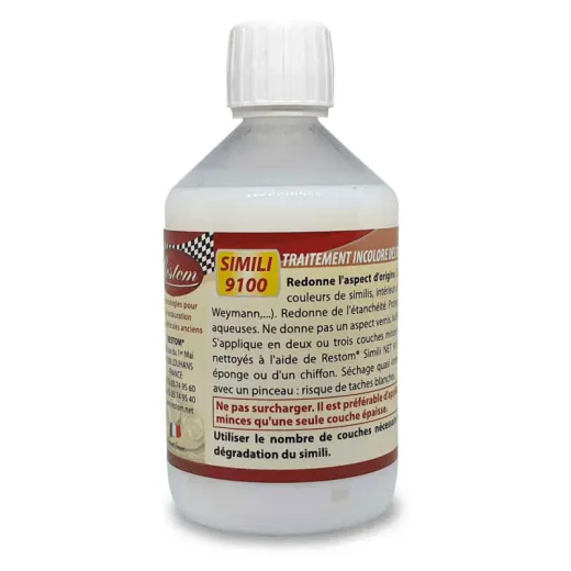 farbloser Farbauffrischer für Fahrzeugverdecke und Innenausstattung aus Kunstleder Restom®Simili 9100