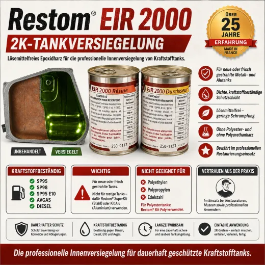 Harz | Härter EIR2000 für fettfreie Tanks - Tankversiegelung