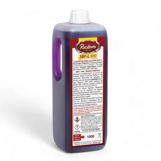 Restom® SBF L-490 – Silikon-Bremsflüssigkeit DOT 5 | 1 Liter