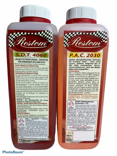 Tankversiegelung 3 in 1 Set - Tank entfetten, entrosten und versiegeln